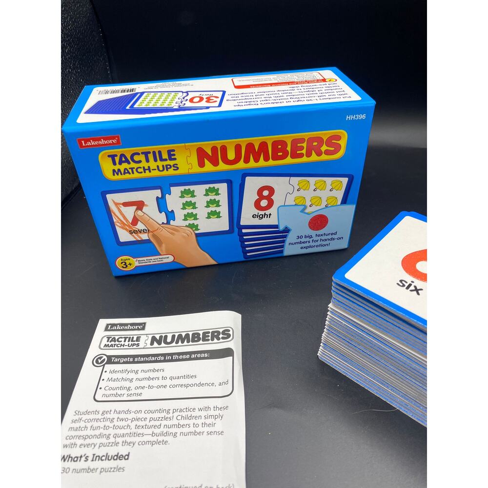 NEW Lakeshore Learning Tactile Match-Ups BIG TEXTURED NUMBER CARDS 30 numbers - Picture 3 of 4